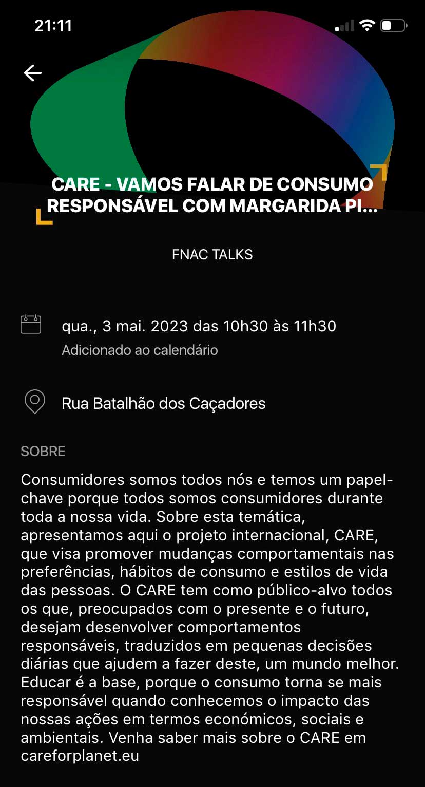 Projeto CARE apresentado à população sénior nas FNAC TALKS 